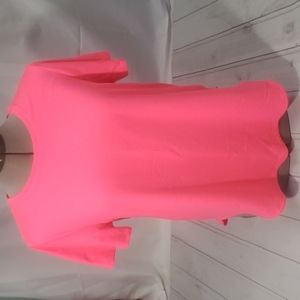DSG athletic top, neon coral/pink, size S